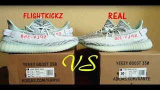 Flightkickz Blue Tint Yeezy 350 Vs Adidas /Real Vs Fake Comparison - Youtube