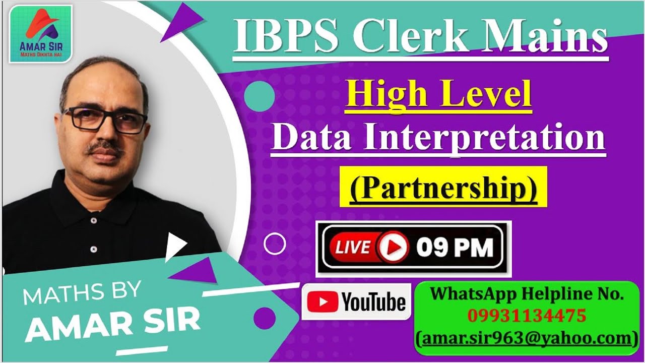 IBPS Clerk Mains 2021 | High Level Data Interpretation | Partnership ...