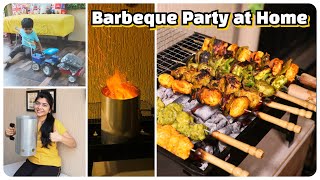Barbeque Party Vlog with Family & Barbeque Recipe | Barbeque At Home ~ Home 'n' Much More