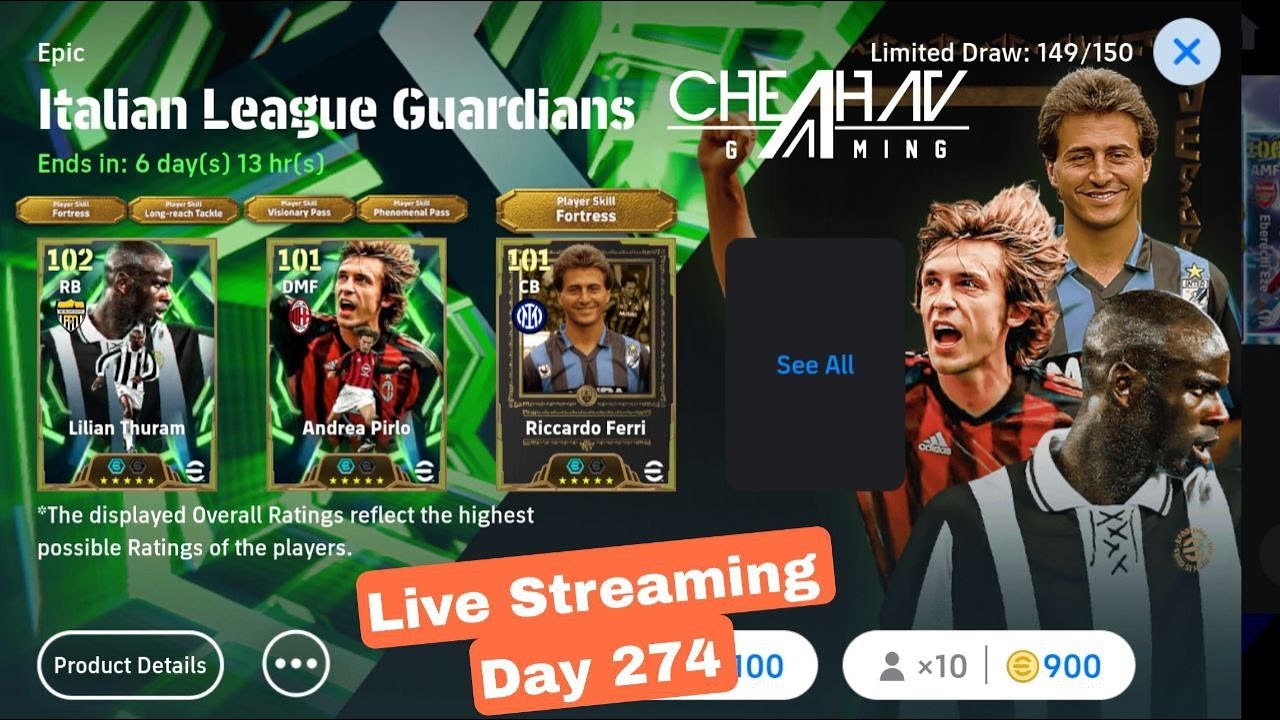 Efootball 2026 mobile fan  account rank game/ Days 274