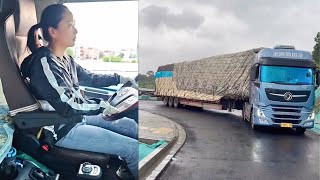 Reaching The Final Destination. Female Truck Driver Wei Xiaoyang