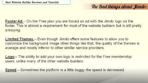 Jimdo Website Builder Review Video