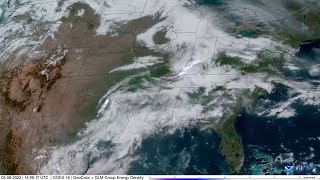 Satellite timelapse shows thunderstorms hitting Southeast US