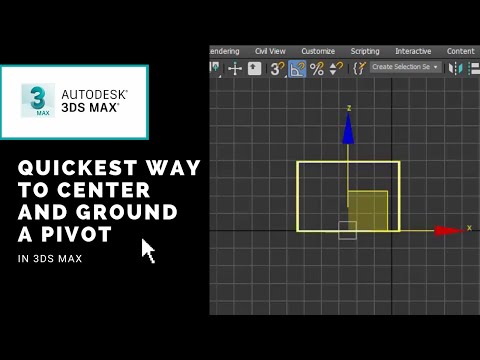 The Quickest Way to Center and Ground a Pivot in 3ds Max