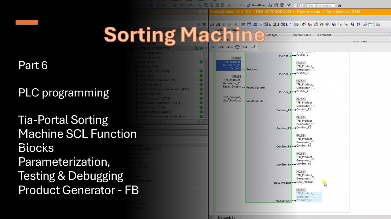 TIA Portal SCL Tutorial | Function Block Parameterization, Testing ...