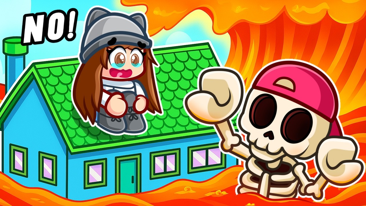 SOBREVIVE al MEGA TSUNAMI de LAVA en Roblox!