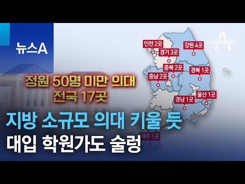 지방 소규모 의대 키울 듯…대입 학원가도 술렁 | 뉴스A