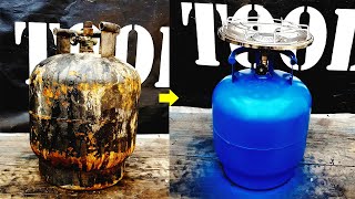 Restoration LPG Cylinder / Rusted Gas Cylinder Restore