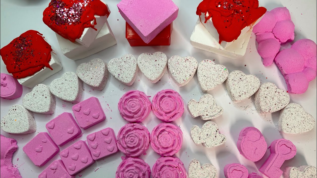 Love Sweet Love ❤️💕 Glitter Mix, Reforms, Cornstarch Pasted Chalk 🩷 Gym Chalk ASMR