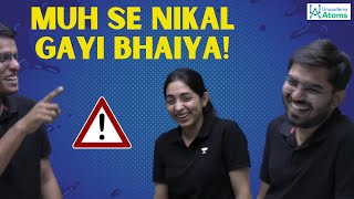 When PJ Sir Made NV Sir and Sakshi Ma'am Burst Into Laughter | Atoms Bloopers