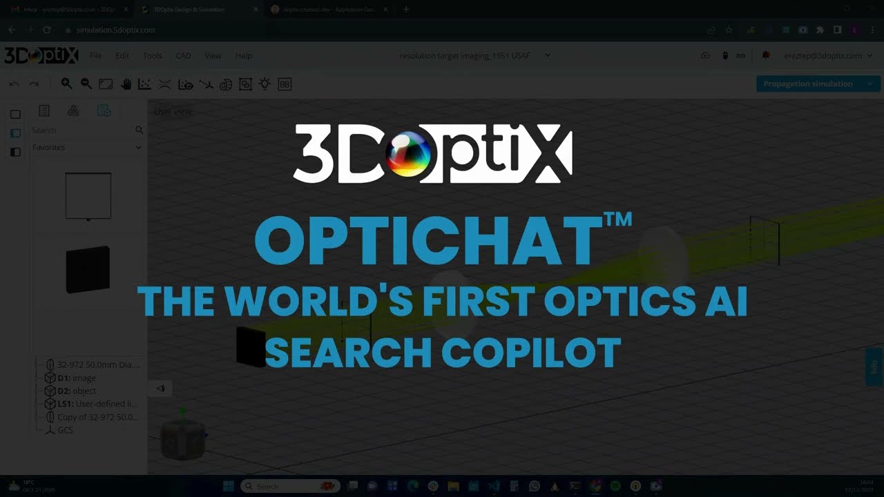 3DOptix Optichat - world's first optics AI search copilot