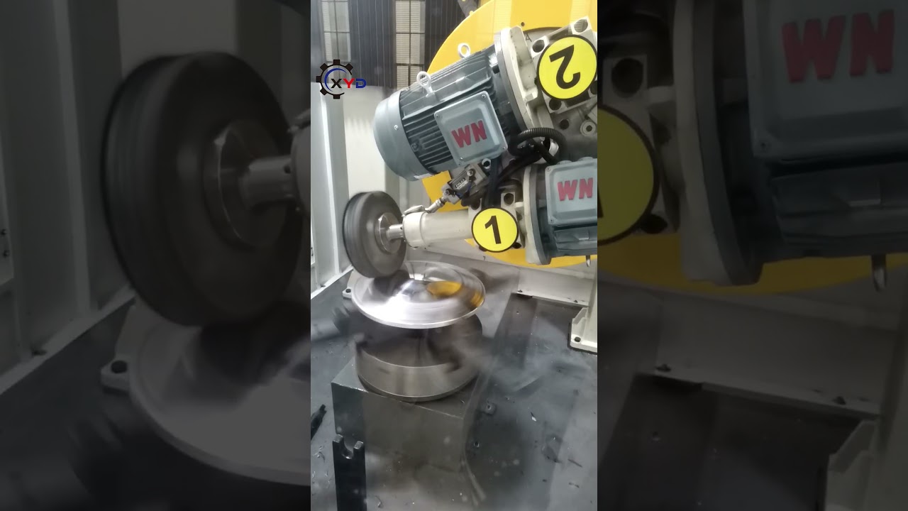 Fully closed environmental CNC dished head polishing machine