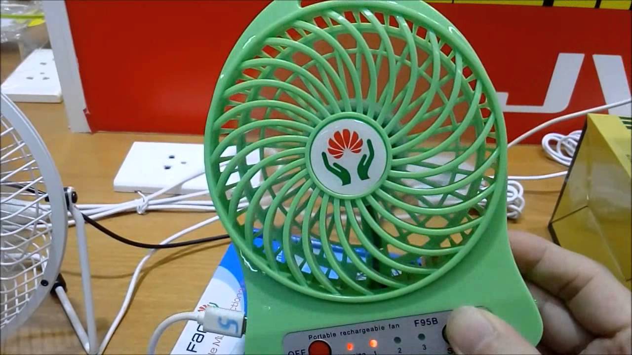 Fuctional Mini USB Hand-held Desk Fan Cooler Cooling Rechargeable Portable Fan