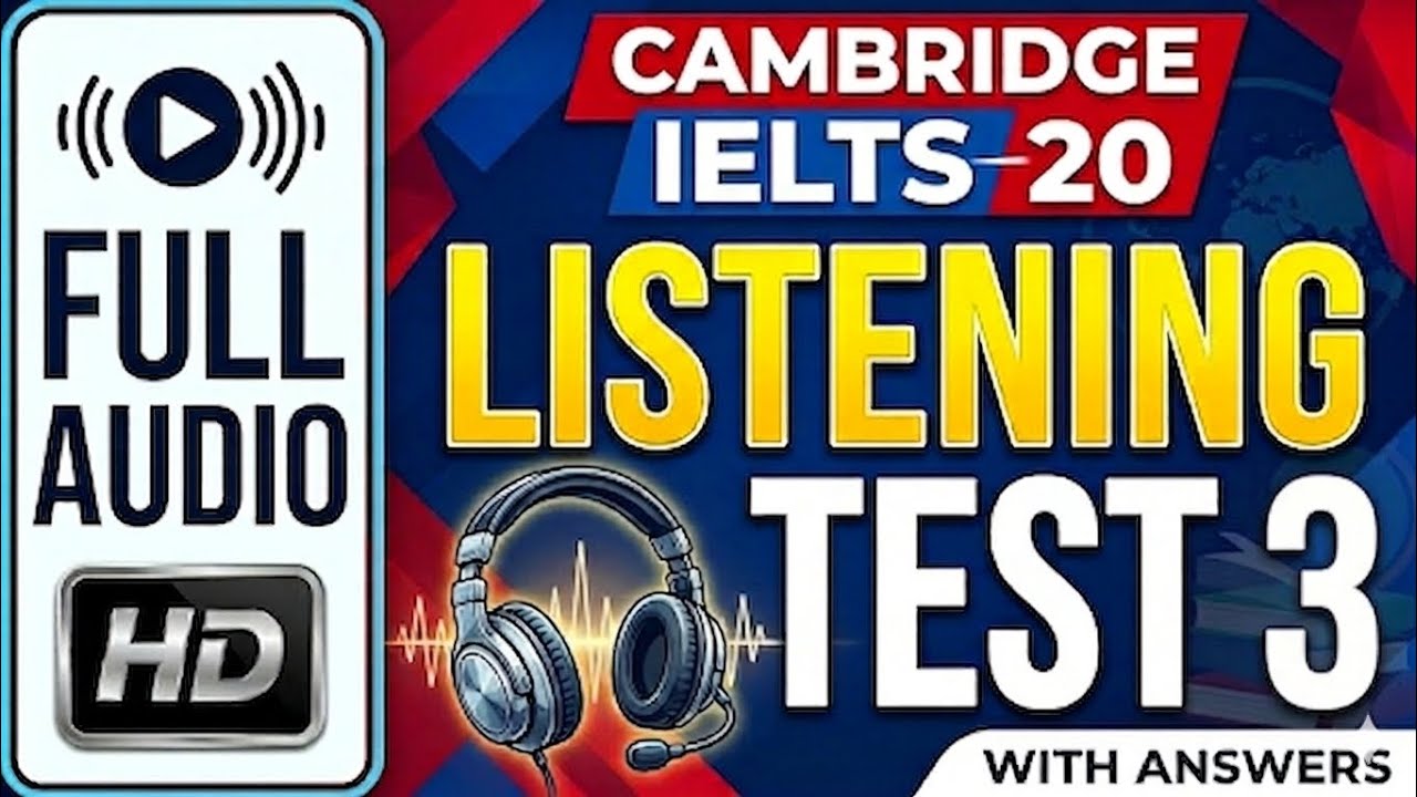 Cambridge 20 listening test 3 with answers |HD| |Full Audiobook| - YouTube