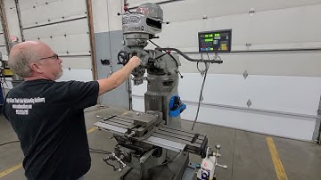 Bridgeport J Head Vertical Mill, With: NEW X Axis Power Feed. 2 Axis DRO