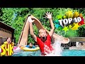 Lifeguard Swimming Challenge and More! TOP 10 FUNNY VIDEOS OF THE YEAR SuperHeroKids Compilation