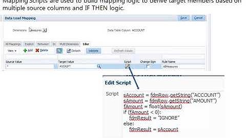 FDMEE Conditional Mapping Script