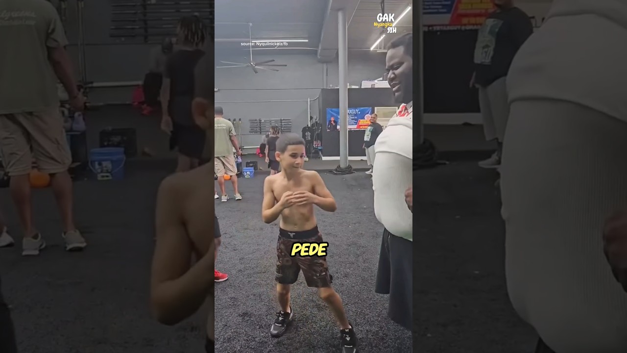 Pria itu meremehkan otot kecil si anak