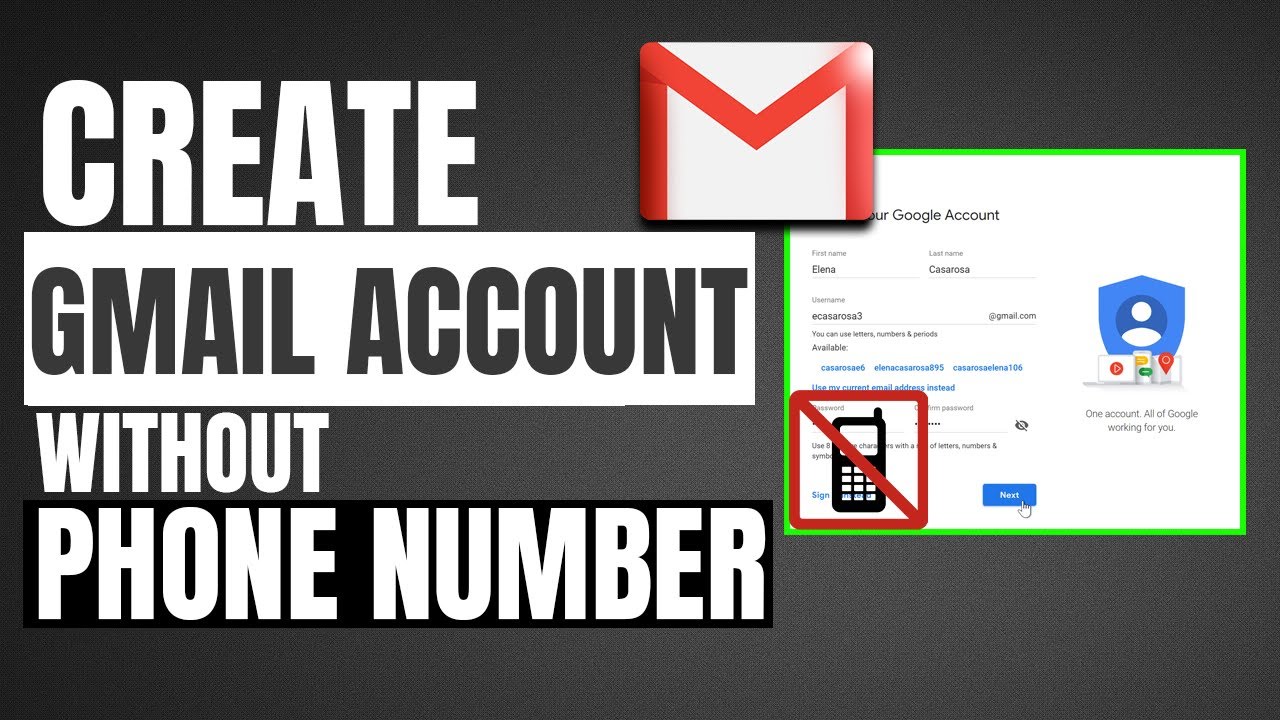 How to Create Gmail Account Without Phone Number 2023 YouTube
