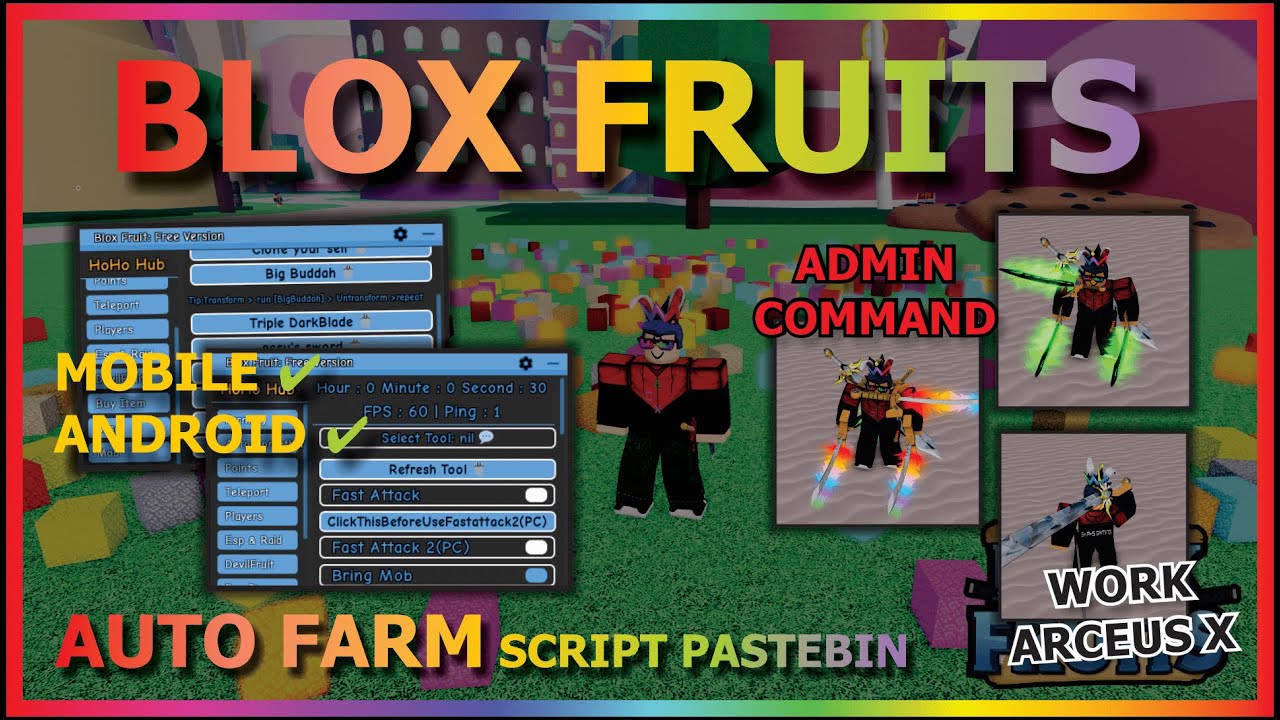 ROBLOX Blox Fruits SCRIPT PC e CELULAR 2023 ARCEUS e KRNL 