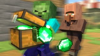 Minecraft анимация | зомби против крестьянин 