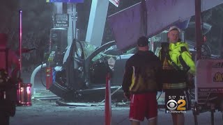 2 Killed In Fiery Crash At Long Island Gas Station