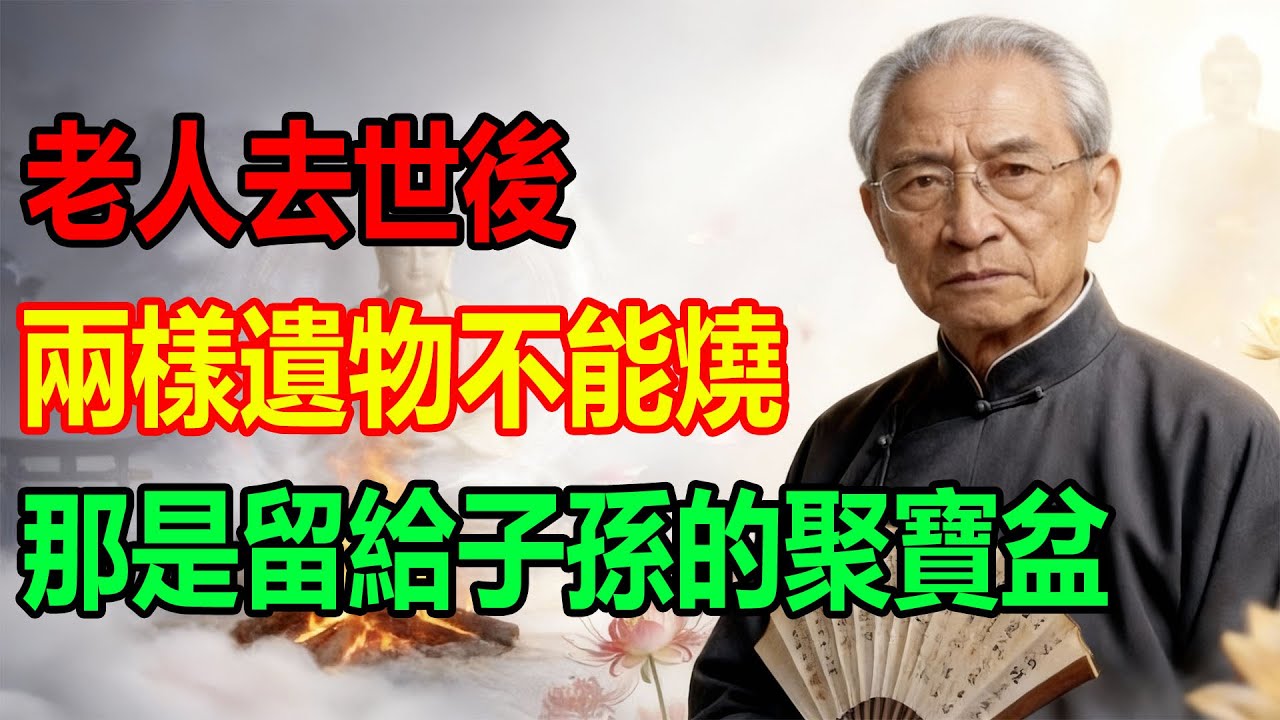 老人去世後，兩樣遺物不能燒，那是留給子孫的聚寶盆。