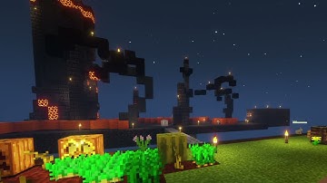 Enigmatica 2 Expert Skyblock base tour early game