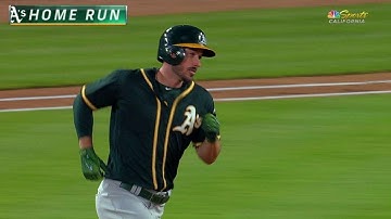 OAK@TEX: Joyce hammers a three-run homer to center