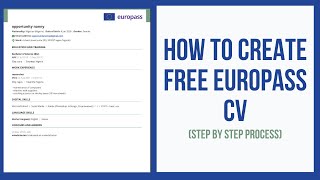 Create Europass CV: Step-by-Step Guide | Best CV Format for Europe