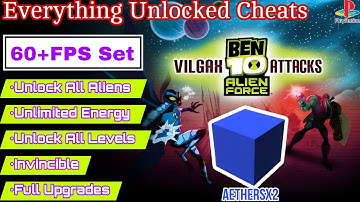 Ben 10 Alien Force Vilgax Attacks AetherSX2 Everything Unlocked Cheats Code + 60FPS Settings