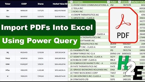 Import PDF Files Into Excel Using Power Query