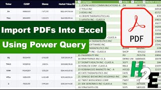 Import PDF Files Into Excel Using Power Query