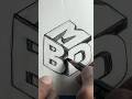 3 letters in cubic form very easy #shortsvideo #shortsfeed #shorts