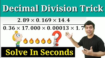 Decimal Division | Maths Trick | Decimal Division Trick | imran sir maths
