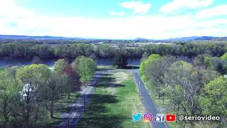 Aerial Footage Town Commons Hadley Ma