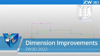 ZW3D 2022 Dimension Improvements