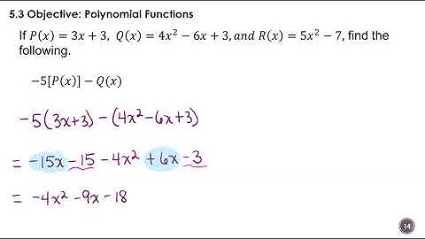 5.3 Polynomial Functions