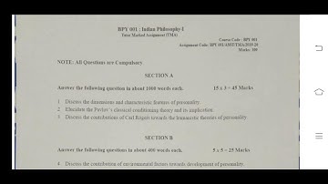 BPY 001 SCAN SOLVED ASSIGNMENT IGNOU