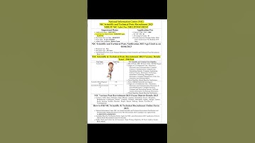 NIC Recruitment 2023 Notification Released for 598 Posts, #shorts #shortsfeed #short