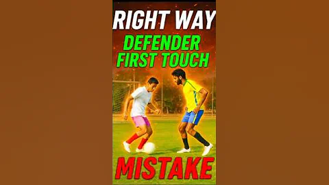 Defender First Touch Mistake 😱 | Football Tip You Need! #shorts #football #soccer
