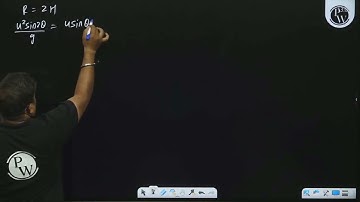 A particle is projected with a velocity \(\mathrm{v}\) such that its range on the horizontal pla....