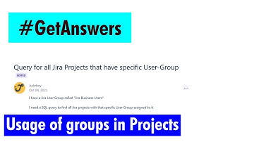 GetAnswers - Usage of groups in projects