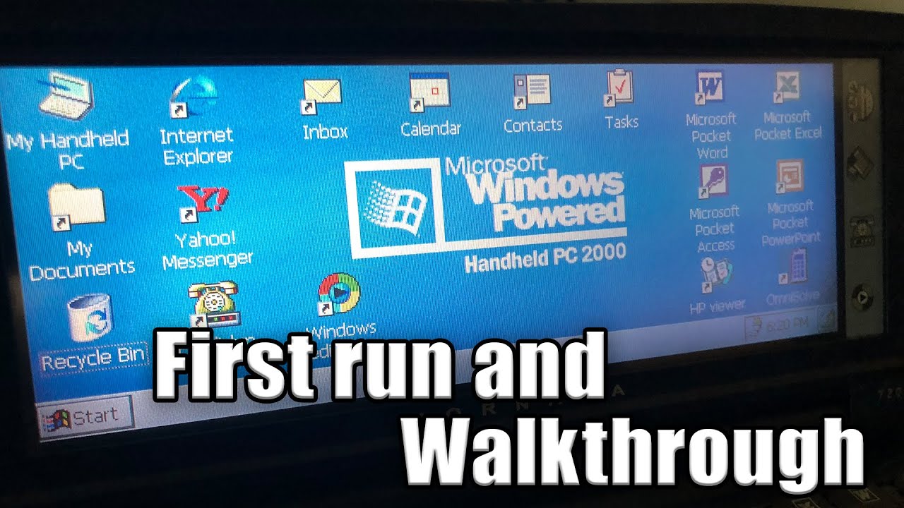 HP Jornada 720 first run and walkthrough - The Windows CE 2000
