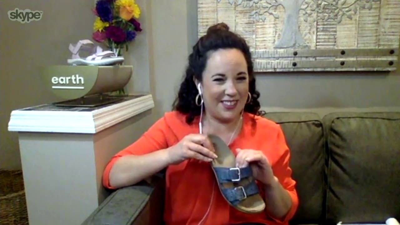 earth perforated sandals