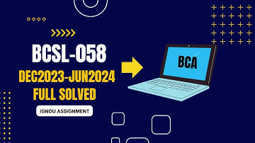 BCSL058 IGNOU SOLVED ASSIGNMENT| BCA V SEMESTER | DEC2023-JUN2024