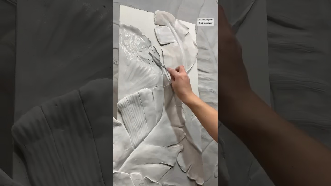 Sculpture painting with joint compound 