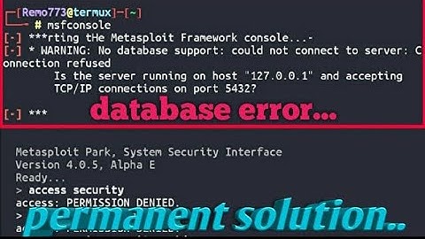 Solve database connection in metasploit | by Nitro Hacker