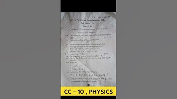 4th midsemester physics question 2023/core paper-10 physics #physics #shorts