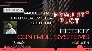 Nyquist plot - Problem -2 | Step by step solution in Malayalam  | CS - Module 4 | Lect 65